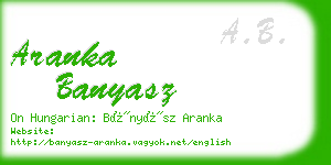 aranka banyasz business card